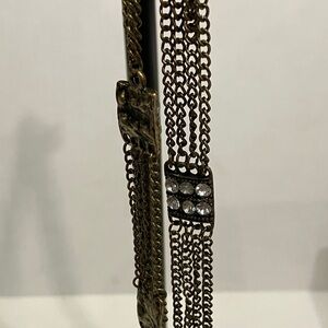 Stylish Gold Chain Belt with Crystal Details